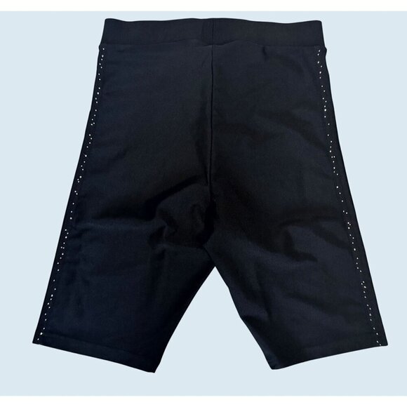 ADIDAS Black Embellished Biker Shorts Size Medium - Picture 6 of 7